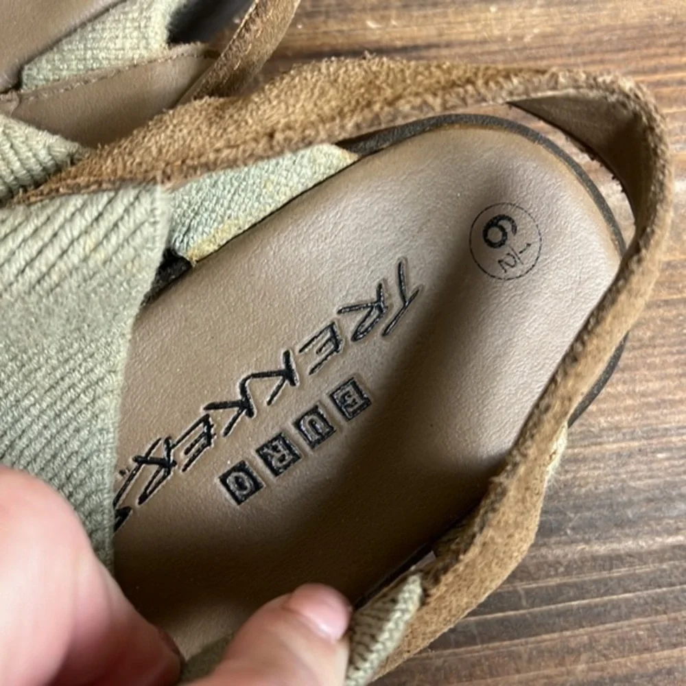 EURO‎ TREKKERS Women's US Size 6.5 Strappy Suede Flat Sandals